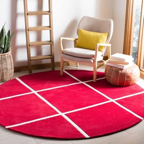 Image of Sifa Carpet Round Handmade Mid-Century Modern Abstract Premium Wool Entryway Foyer Living Room, Bedroom Kitchen Area Rug, Weight -48 Pund, Size-9x9 Feet (108x108 Inch Round)