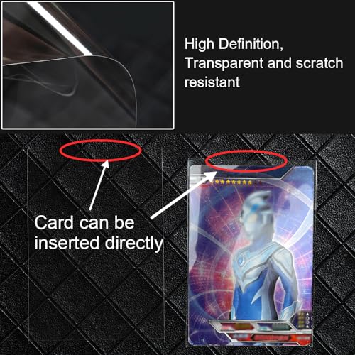 HLIWS Card Document Sleeve, 400pcs 68 x 90mm Clear PVC Protect Top Loader Game Card Sleeves, for Most Cards Waterproof - Image 4