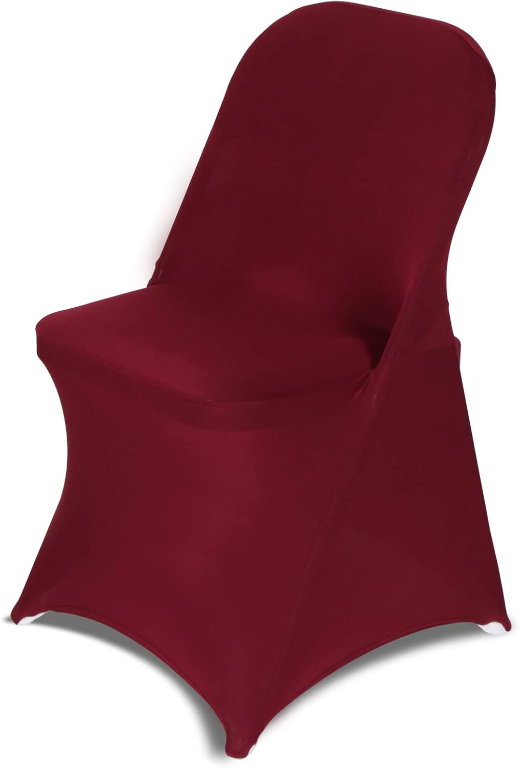 HAINARverS Stretch Spandex Folding Chair Covers 30PCS Universal Fitted Chair Cover Protector for Wedding,Party, Banquet, Holidays, Celebration, Decoration(Burgundy, 30 PCS)
