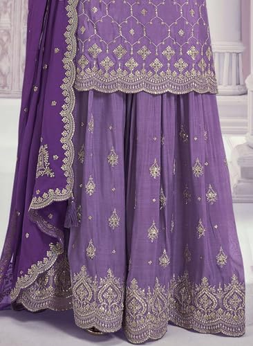 Delisa New Indian/Pakistani Eid Ramzan Special Ready to Wear Palazzo/Plazo Style Salwar Suit for Women 20024
