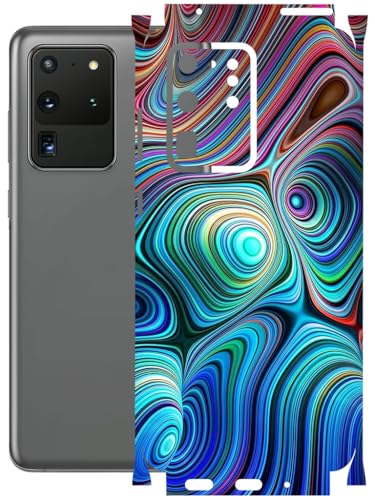 Image of AtOdds - Full Body Back Screen Guard Protector Film - Lamination Wrap Skin Sticker Compatible with Samsung Galaxy S20 Ultra | Scratchproof Matte Finish (Water Paint)