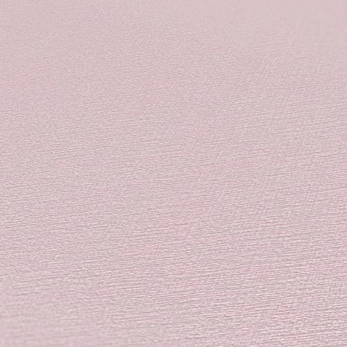 A.S. Création Dusky Pink Plain Non-Woven Wallpaper for Bedroom 10.05 m x 0.53 m Made in Germany, Pink Antique Pink, 53 x 1005 cm - Image 3
