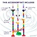 Marble Genius Marble Run Pipe & Sphere Accessory Add-on Set - 10 Pcs Total (4 Pipes, a Ramp, 5 Spheres), Alternating, Straight, & Tubes for Creating Exciting Mazes, Tracks, Runs, and Races