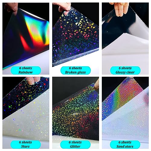 Dreamtop 30 Sheets Holographic Sticker Paper, Holographic Laminate