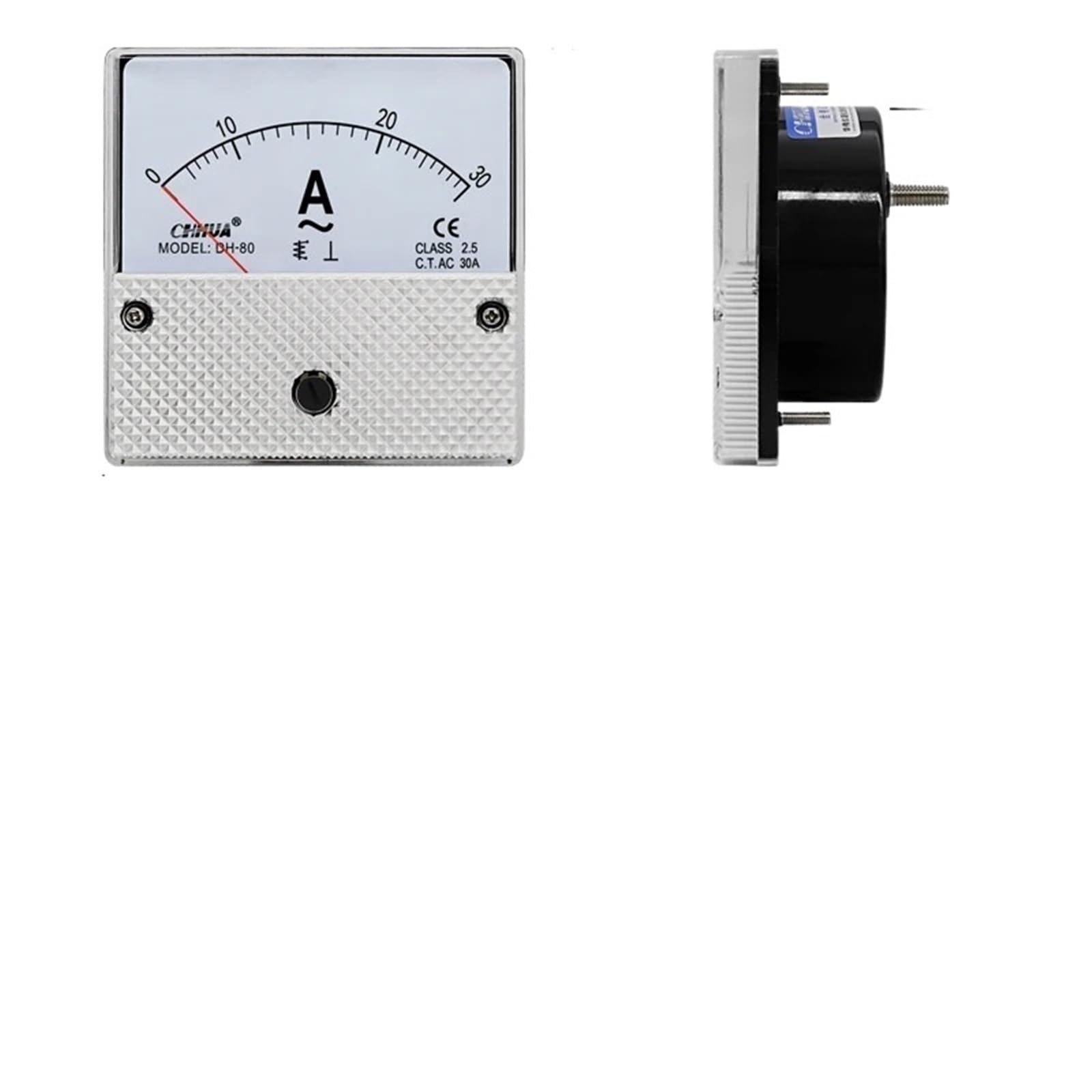 Amperímetro analógico DH-80 de CA, 1A, 2A, 3A, 5A, 10A, 15A, 20A, 30A, 50A, etc., medidor de puntero/medidor de corriente