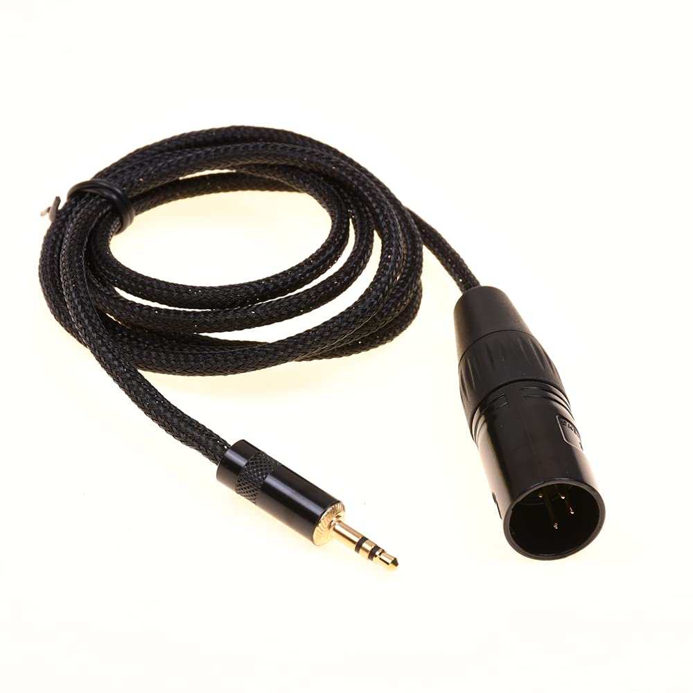 GAGACOCC1m Black 5N OCC Cooper Cable 1/8 3.5mm Male to 4 pin XLR Male 4 pin XLR Balanced Cable Audio Adapter Extension Cable