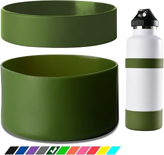 Double Protective Water Bottle Boot Compatible with Hydro Flask, Silicone Flex Boot Compatible with Hydroflask Boot, Universal Anti-Slip Bottle Sleeve, 3 Sizes to Choose