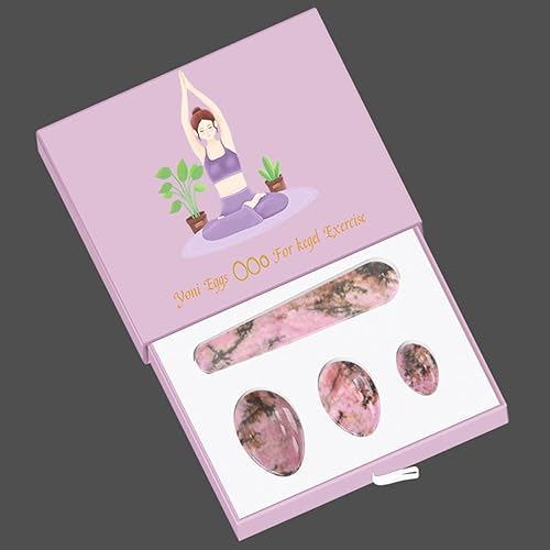 Miniatura 5 de Juego de huevos Yoni sin perforar con caja para mujer ejercitador de Kegel huevos de jade musculares bola de apriete masaje varita Yoni masajeador