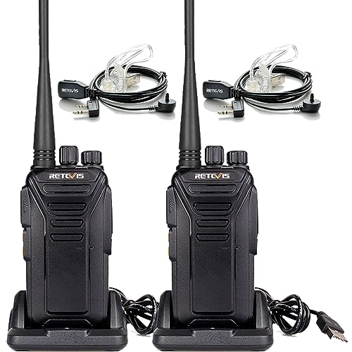Retevis RT27V MURS Radios, Walkie Talkies with Earpiece, Long Range, Rechargeable, Low-Traffic Channel, Durable, Two Way Radios for Hunting Camping Farm(2 Pack)