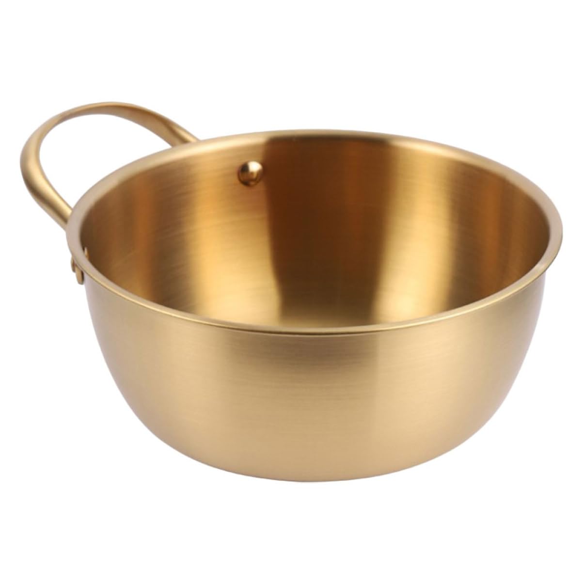 Pentola Piccola in Acciaio con Manico Pentola per Ramen Versatile per Cucina Bollire Latte Zuppa Cottura su Gas e Induzione Design Stabile e Colore Oro