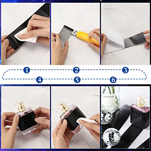 23040 Pcs Self Adhesive Mosaic Tiles Small Square Disco Tiles Glass Mirror Tiles Bling Disco Ball Tiles Disco Ball Stickers For Diy Craft Decoration Living Room Party Accessory, 5 X 5 Mm (Black) #TOP3