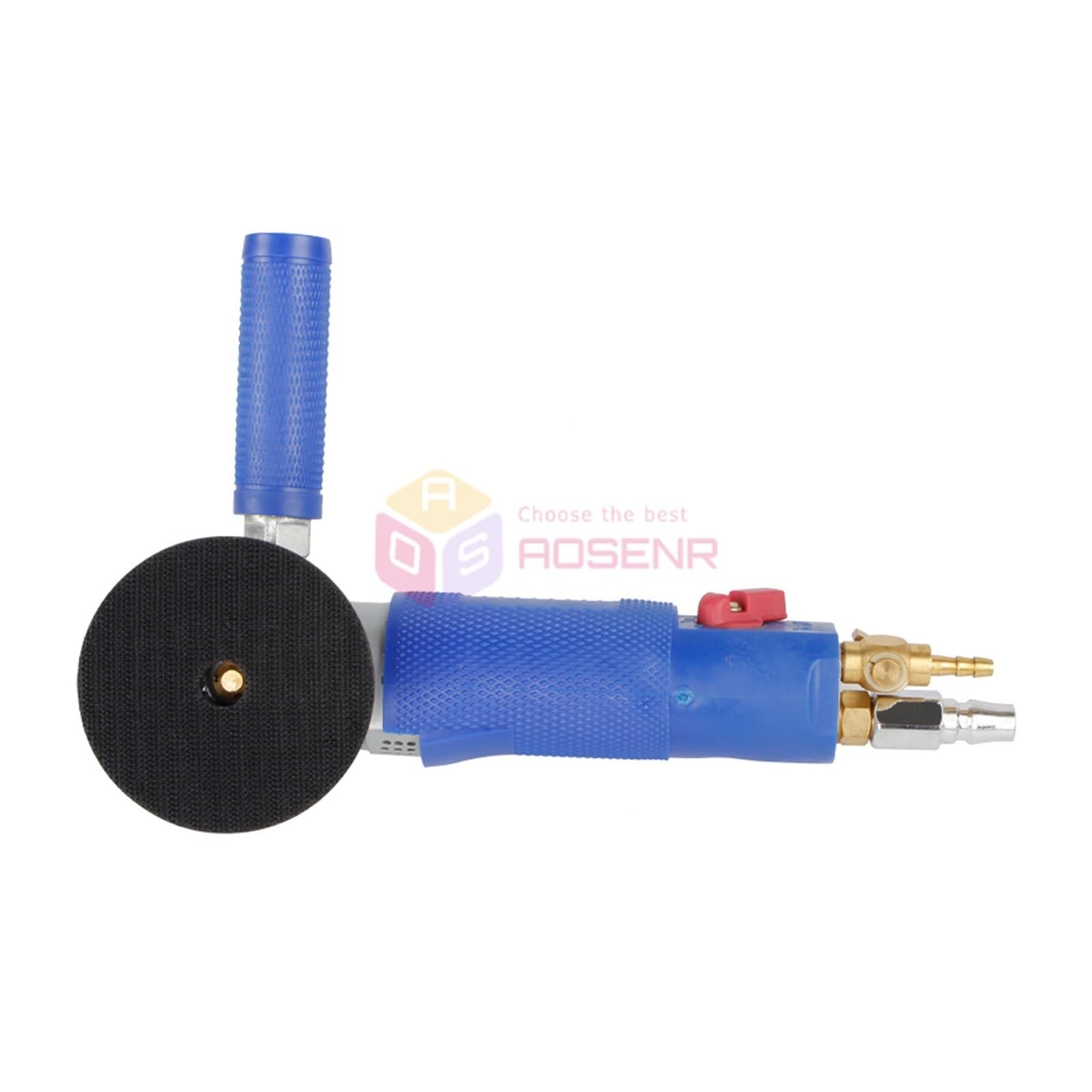 3 Zoll/4 Zoll Wasserstrahl-Pneumatikschleifer Marmor Jade Steinboden Luftpolierer Sander Polierschleifwerkzeug 4300 U/min(4 inch)