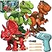 Laradola Take-Apart Dinosaur Toys for 3-8 Year Olds, STEM Construction with Electric Drill, Birthday & Party Gifts for Boys & Girls