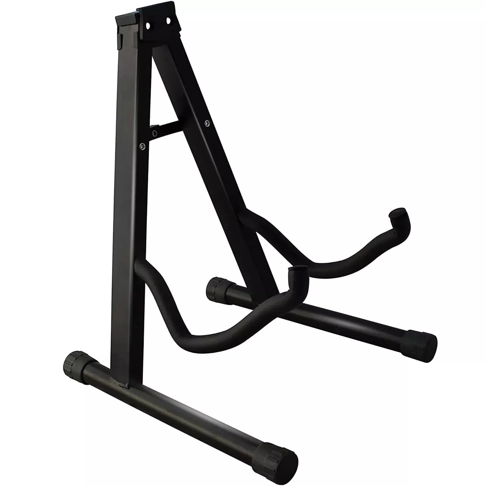 Aerolugg Black Guitar Stand, Heavy Duty A-Frame, Music Instrument Foldable, Adjustable, Sturdy, Fits All Guitars - Acoustic, Electric, Bass,