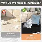 Car Trunk Mat, Black, 29" x 39" - Image 4