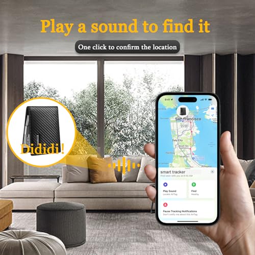 1Pc GPS Wallet Tracker Card Work For Apple Find My (Ios Only) App, Tracker Wallet GPS With Money Clip Card Men Wallet For Apple Air tags Christmas Man Gift (Carbon Black)2