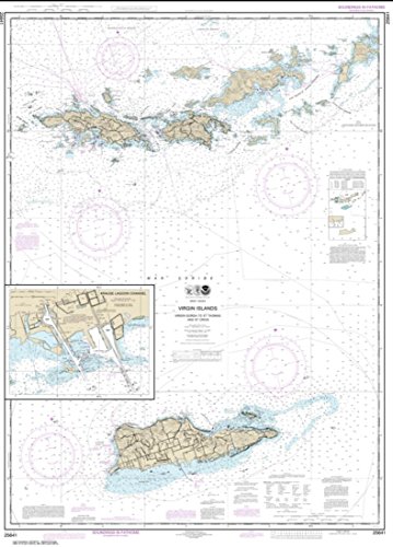 NOAA Chart 25641-Virgin Islands-Virgin Gorda to St. Thomas and St. Croix; Krause Lagoon Channel by East View Geospatial