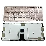 Gleichwertiges Ersatzteil QMSOZMD Laptop-Teile Neue US-Laptop-Tastatur mit Hintergrundbeleuchtung for Sony VAIO SVE 14 SVE14 SVS14 SVE14A SVE14A18ECH E14A18ECS E14A17ECP E14A17ECW(Pink)