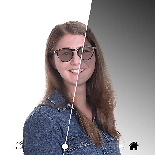 Image of YEIN Bifocal Reading Glasses, Photochromic Brown Sunglasses,for Women /Men(Floral,+0.75 /+3.50 Magnification)