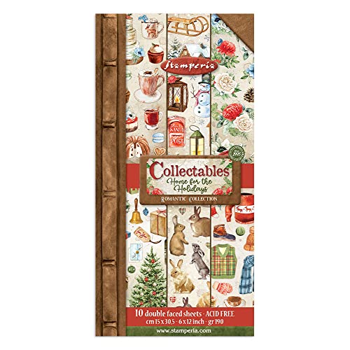 Stamperia International Collectables-Romantic-Home for The Holidays Multicoloured, 6 x 12 inches, SBBV20