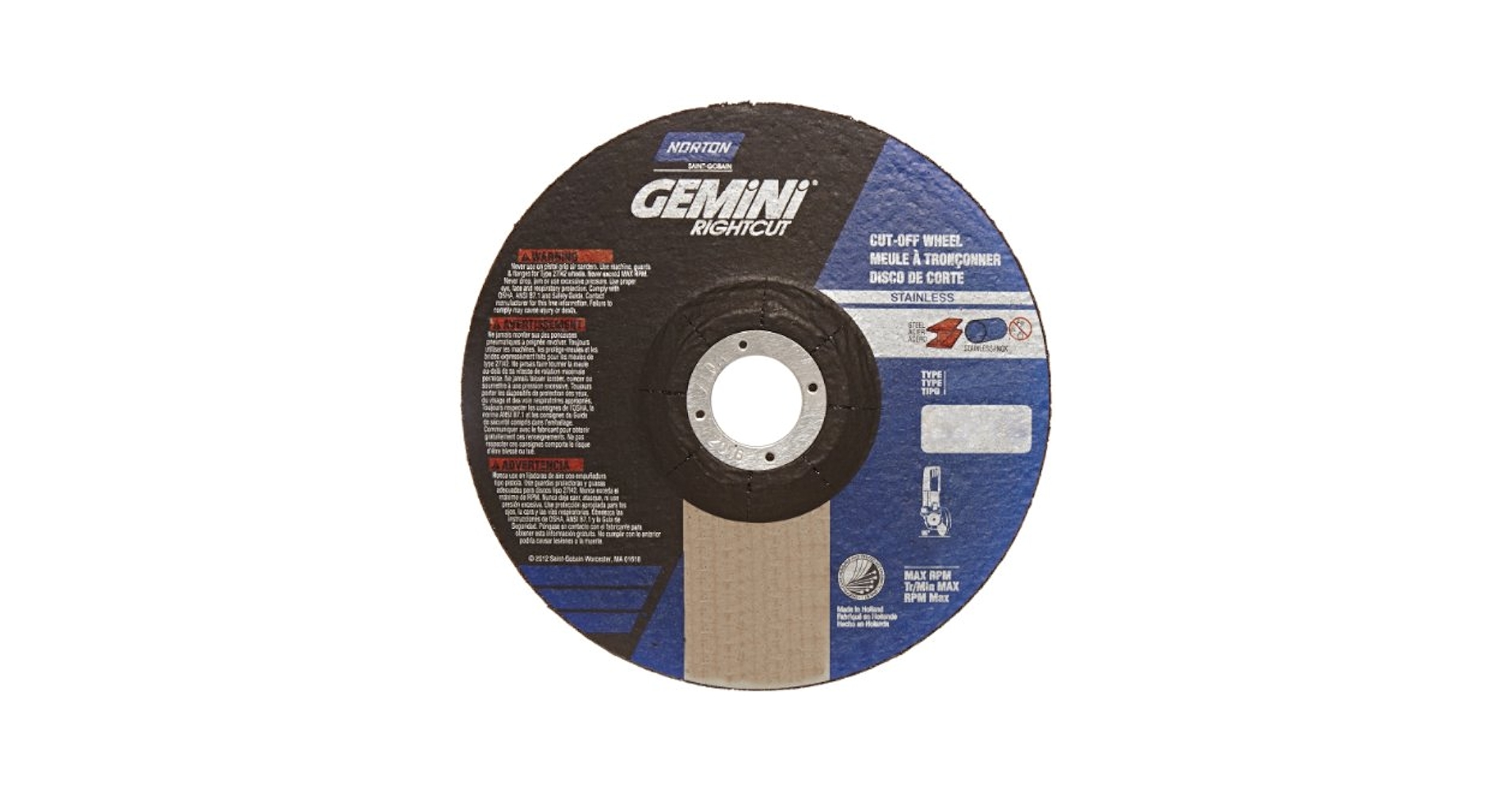 Norton Gemini Right Cut Right Angle Grinder Reinforced