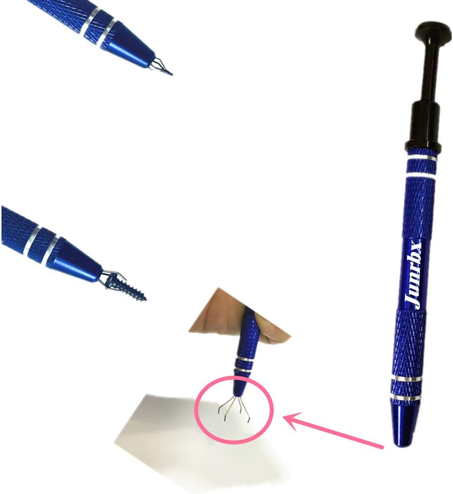 IC Pickup/Thread Picker/BGA Chip Picker/Electronic Component Catch/ 4 Clamp IC Chip Metal Catcher/Manicure Cotton Ball Claw