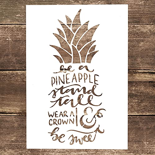 DIY Decorative Pineapple Stencil Template for Painting on Canvas Wood Furniture Craft Paper (A4 Size)
