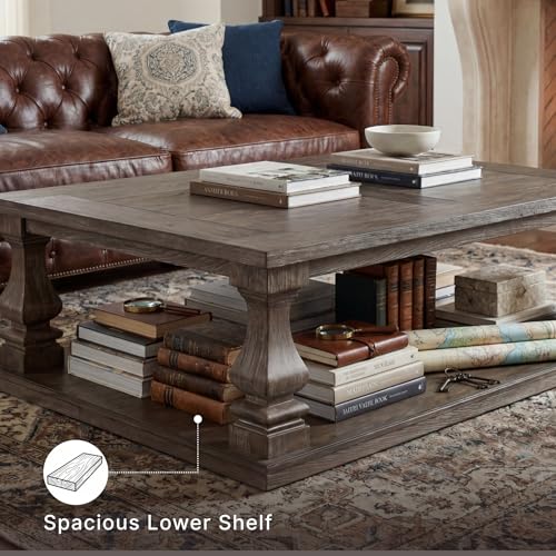 Signature Design by Ashley Large Farmhouse Coffee Table, Weathered Gray - image 4