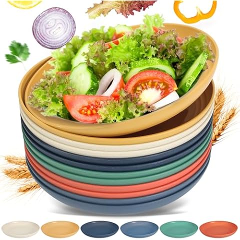 SGAOFIEE 12 Pack Wheat Straw Plates Cover
