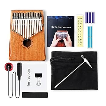 Amazon.co.jp: Vangoa 17 Keys African Fingers Kalimba Thumb