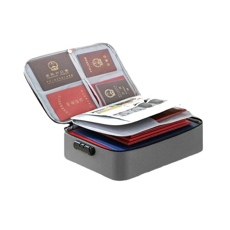 Bolsa Pasta Organizador De Documentos Vários Compartimento Trava Com Segredo Passaporte Cartão Identidade Diploma