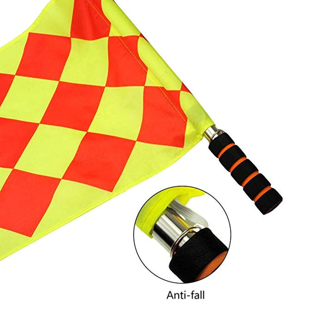 Drapeau de la Patrouille Drapeau de Corner Drapeau de Touche pour Arbitre de Football - 2 Pcs