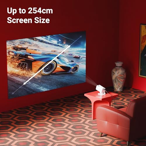 Image of Zebronics Android Smart LED Projector, 4K UHD Support, 4000 Lumens, 100 inch Screen Size, 240 Tiltable, Auto Keystone, OTT Apps (Netflix, Prime), Miracast, WiFi, BT v5.4, HDMI, USB (Pixaplay 35)