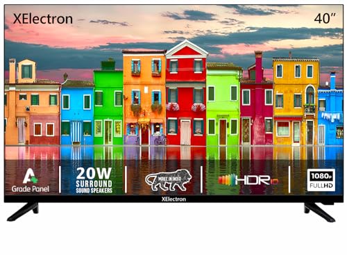 XElectron 100 cm (40 inches) Frameless S Series Full HD LED TV (40STV, Black) | Dolby Audio (A+ Grade Panel | HDR 10, 2024 Model) XElectron 100 cm (40 inches) Frameless S Series Full HD LED TV (40STV, Black) | Dolby Audio (A+ Grade Panel | HDR 10, 2024 Model)