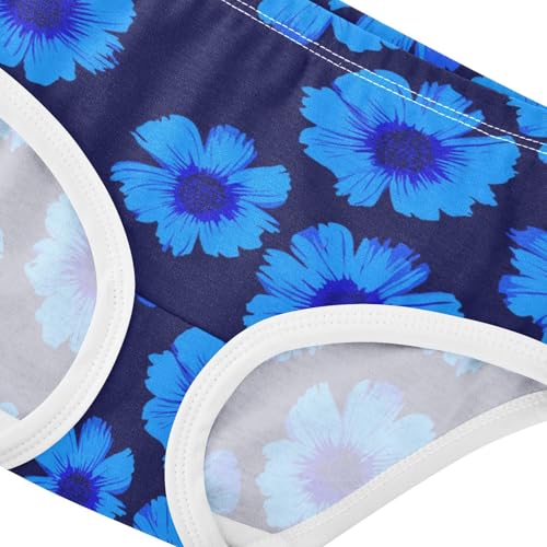 Girls' Underwear Flowers Floral Blue Toddle Brief Panties 23029934