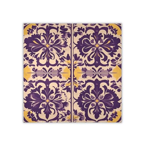 Country Style Flower Pattern Purple and Yellow silk scarf scarf cute for women's for winter chales para mujer