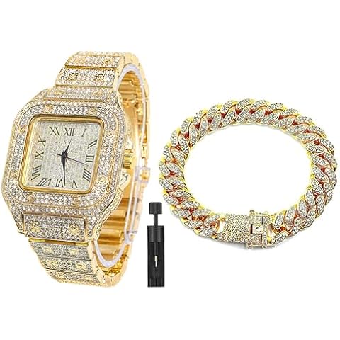 Apzzic Men's Diamond Watch Cover