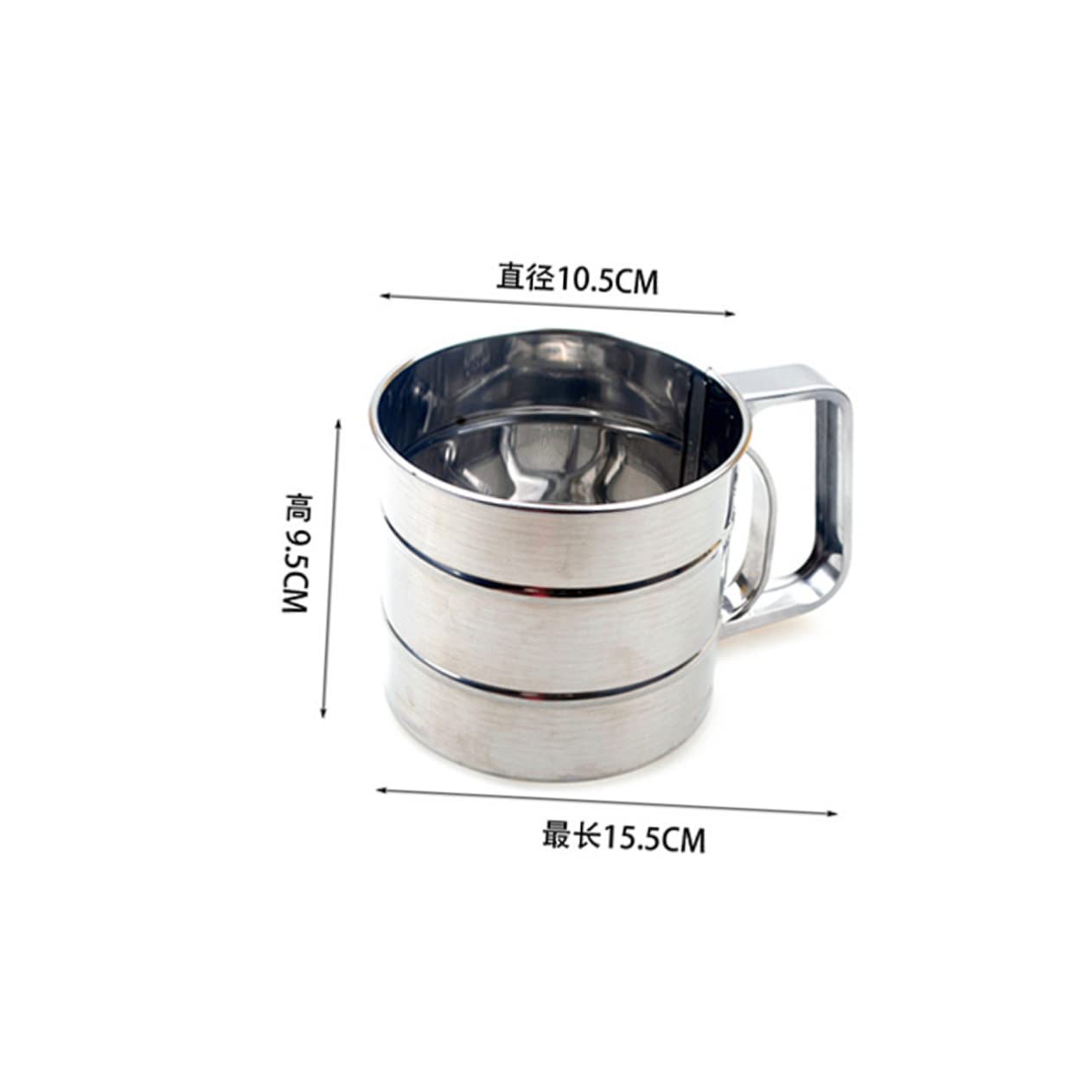 Cabilock Stainless Steel Mesh Flour Sifter Handheld Flour Sieve for Baking for Dusting Sugar Sifting Gluten Flour for Bread Pizza Dough Cookies