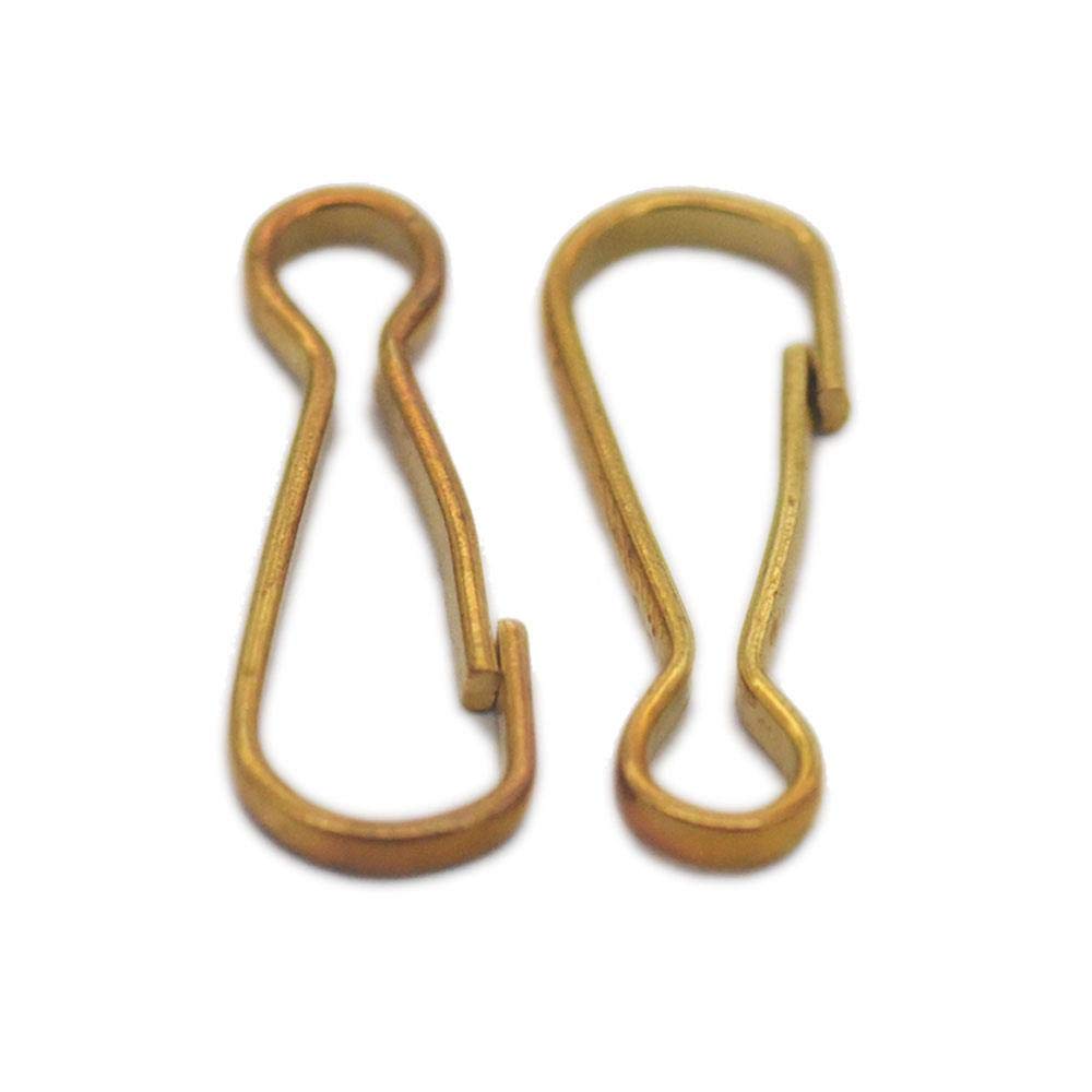 micoshop 60 Pcs 25mm Brass Spring Hooks Snap Clip For Keyring Bag Purse Zipper Pull Chain Lanyard