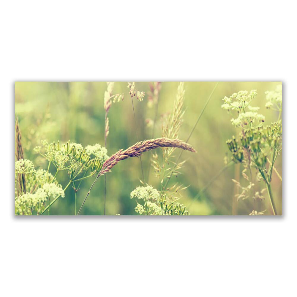 Tableau moderne 120x60cm plantes sauvages pour habiller et décorer un grand mur