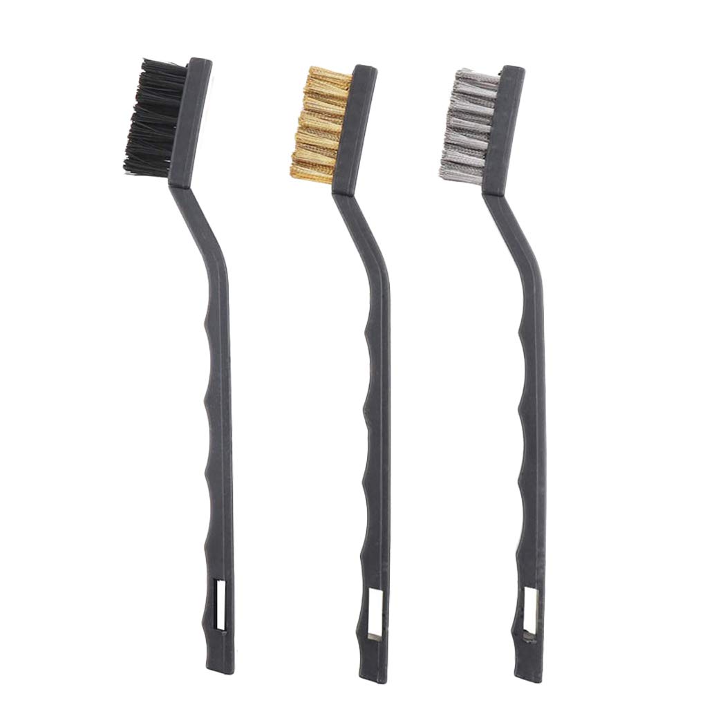 3pcs Mini Rust Removal Industrial Brushes Metal Wire Scratch Brush Cleaning Scrubbing Tool