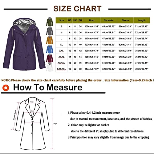 Seaside Classic Jacket For Womens Spring Open Long Sleeve Rain Button Down Jackets Slim Polyester Striped Hooded Jacket For Ladies Yellow #TOP4