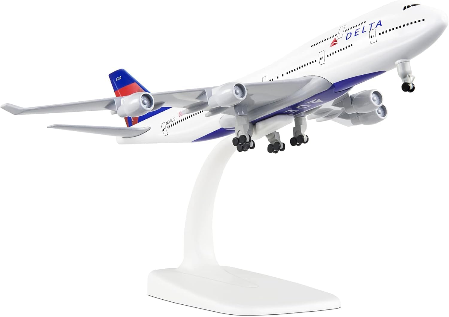 HANGOU 1/300 Delta 747 Model Alloy Model for Collection and Display