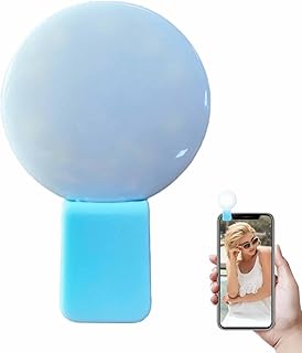 Houssem Clip Fill Video Light USB Rechargeable Selfie Fill Light Portable Mini Ring Light for Photographing Video Conferencing Live Streaming Selfies