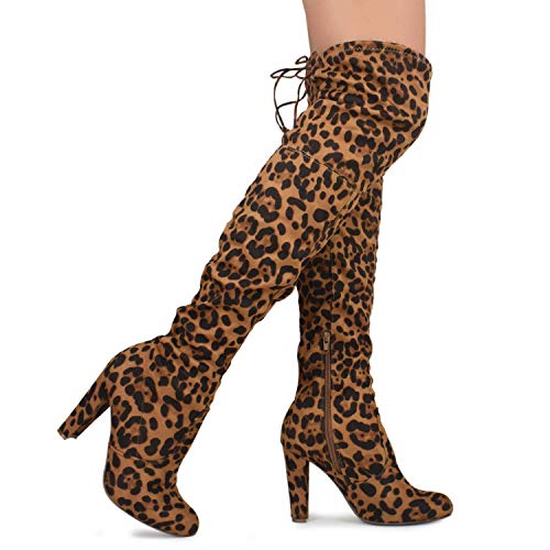 Premier Standard Women's Over The Knee Boot - Sexy Over The Knee Pullon Boot - Trendy Low Block Heel Shoe - Comfortable Boot3