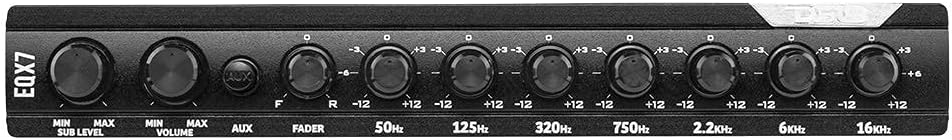 Blасk Frіdау Sаlе 2022 DS18 EQX7 Equalizer 7 Bands with auto Hi/Lo line Selector, Two Rear inputs (Main and Aux), 8 Volts Front, Rear and Sub Output
