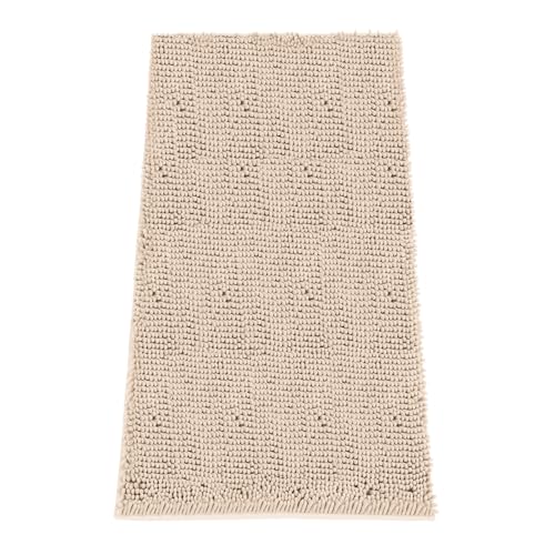 Image of Absorbent Dog Door Mat for Muddy Paws, 60 inch x 30 inch Chenille Indoor Mats for Entryway, Trap Dirt Front Door Mat Indoor Entrance Washable Non Slip Soft Beige