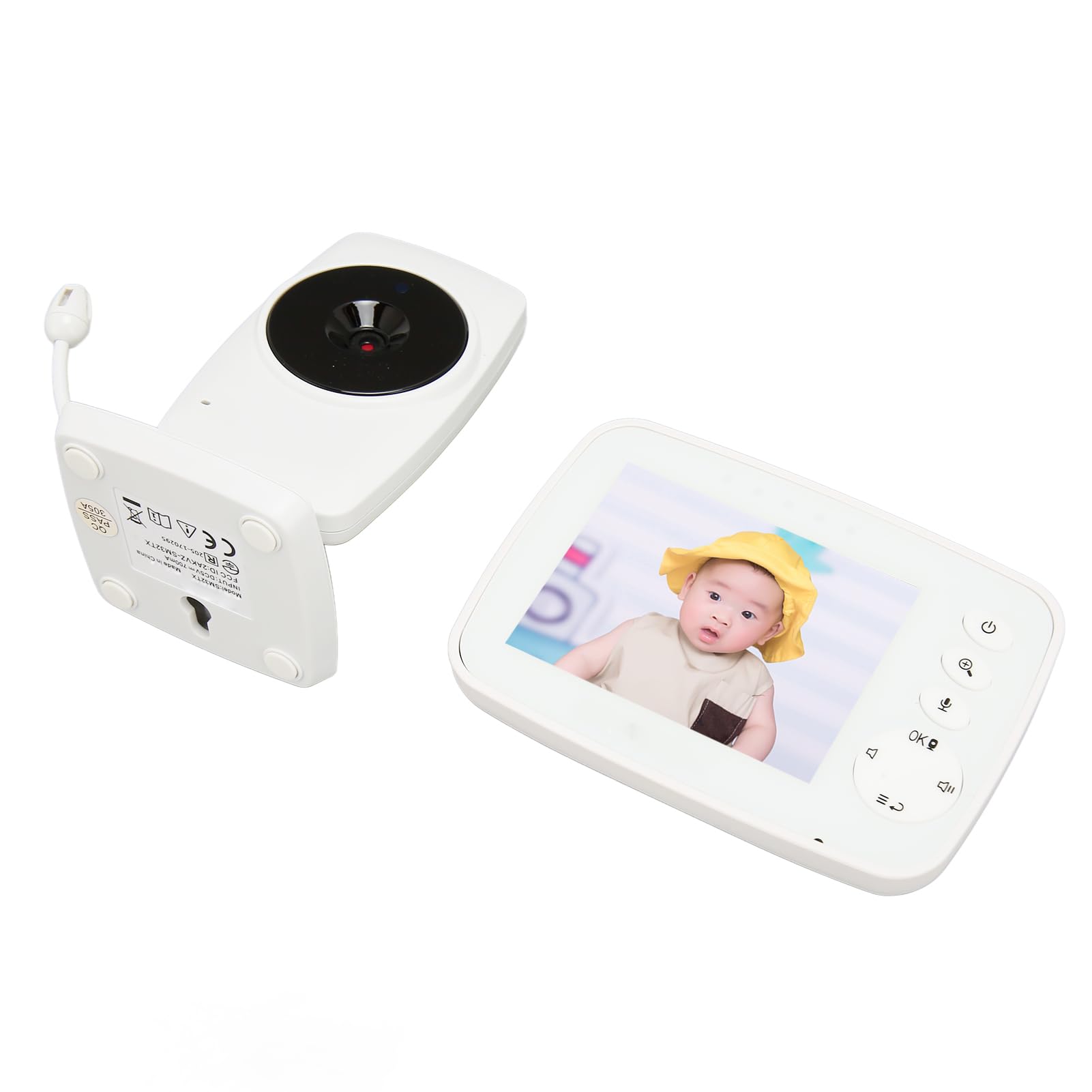 Bezprzewodowa Niania Elektroniczna Baby Monitor Monitorowanie Temperatury w Czasie Rzeczywistym 100-240 V Noktowizor HD 1080 P Zewnętrzna Dwukierunkowa Rozmowa (wtyczka UE)