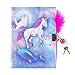 3C4G Celestial Unicorn Dreams Children's Journal with Gem Lock and Feather Pen (36060)