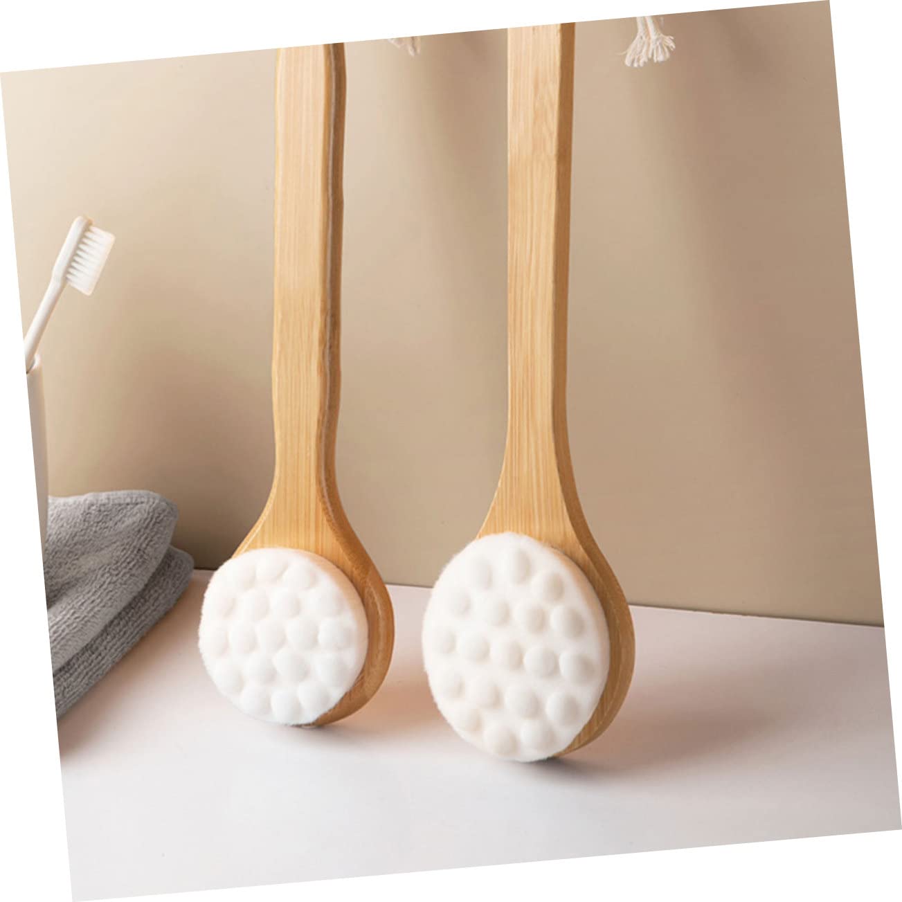 DOITOOL Cepillo de Ducha de Cepillo de Espalda Mango Exfoliante Corporal para Ducha de Espalda
